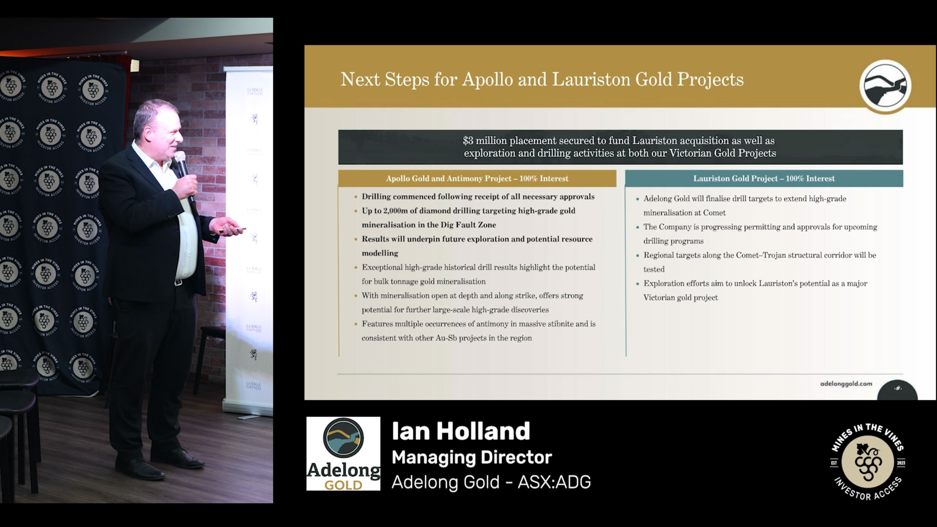 Mines in the Vines Presentation – Ian Holland